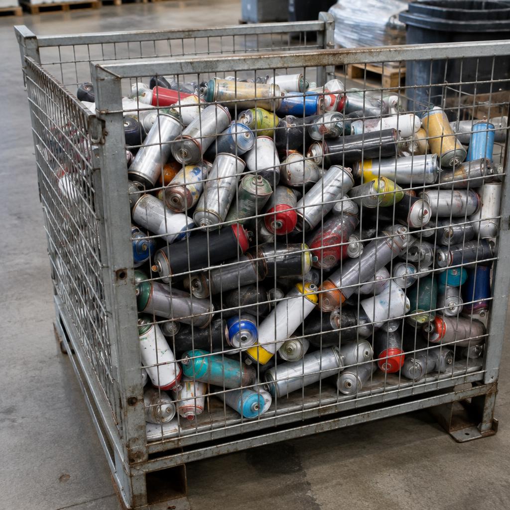 Aerosol paint recycling
