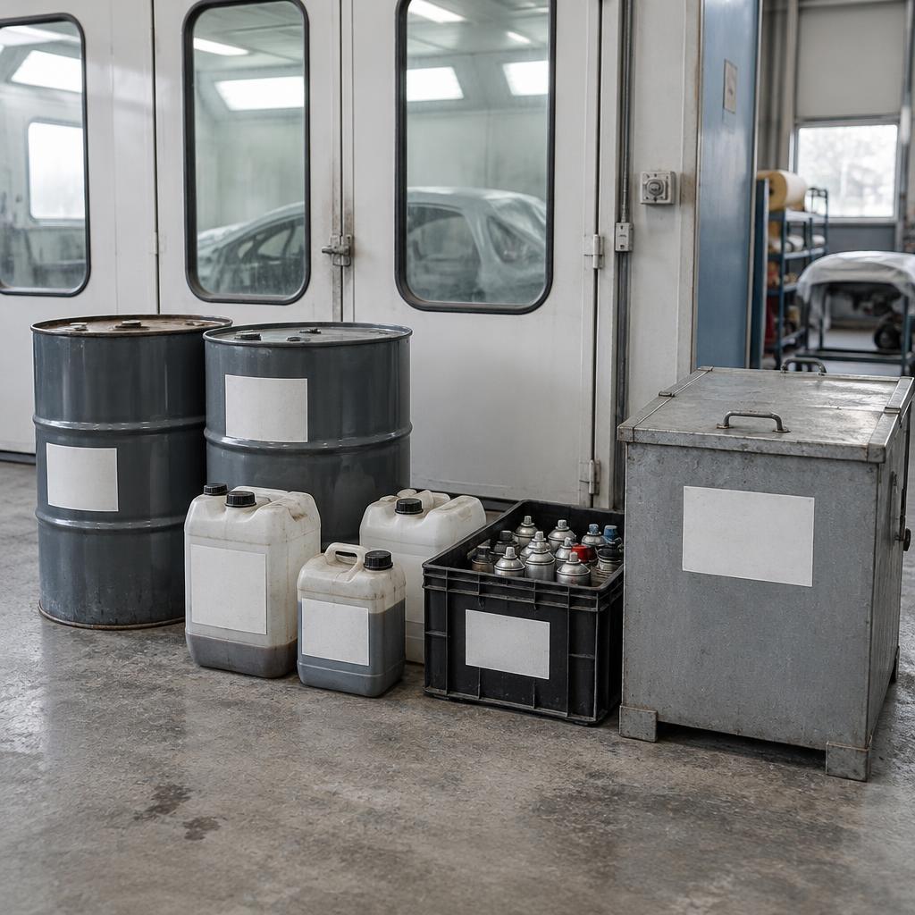 Automotive paint waste recycling