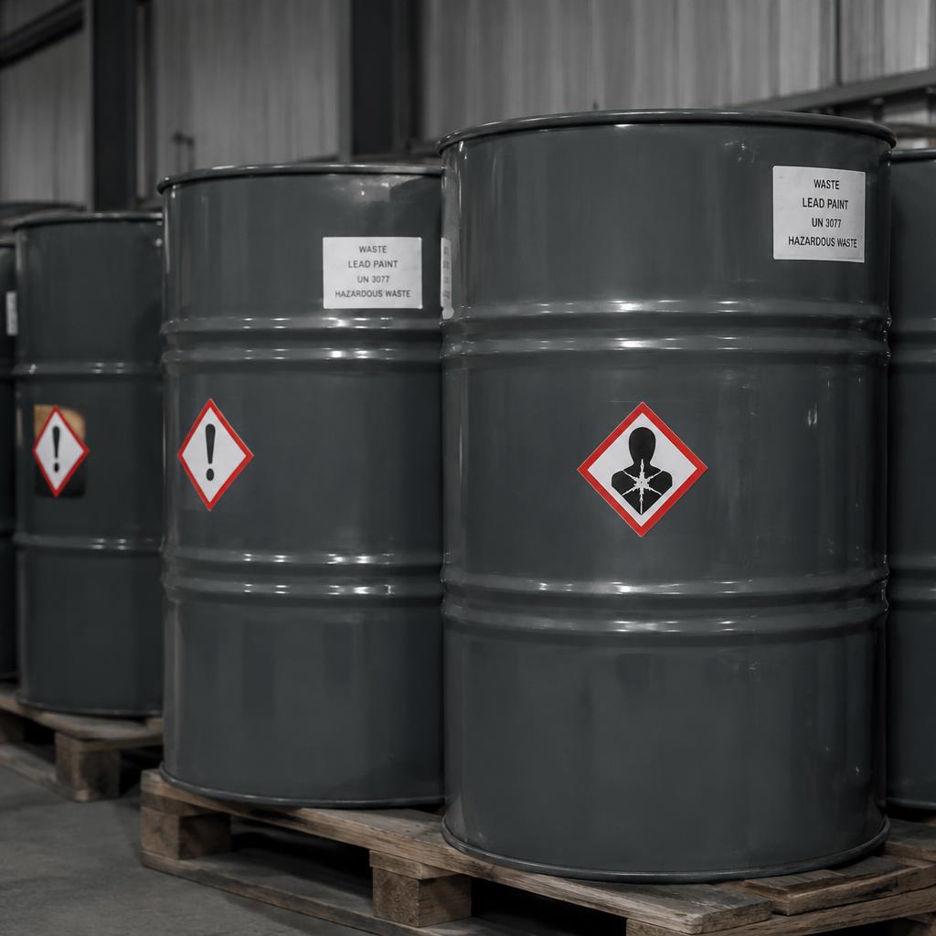 Lead paint waste recycling