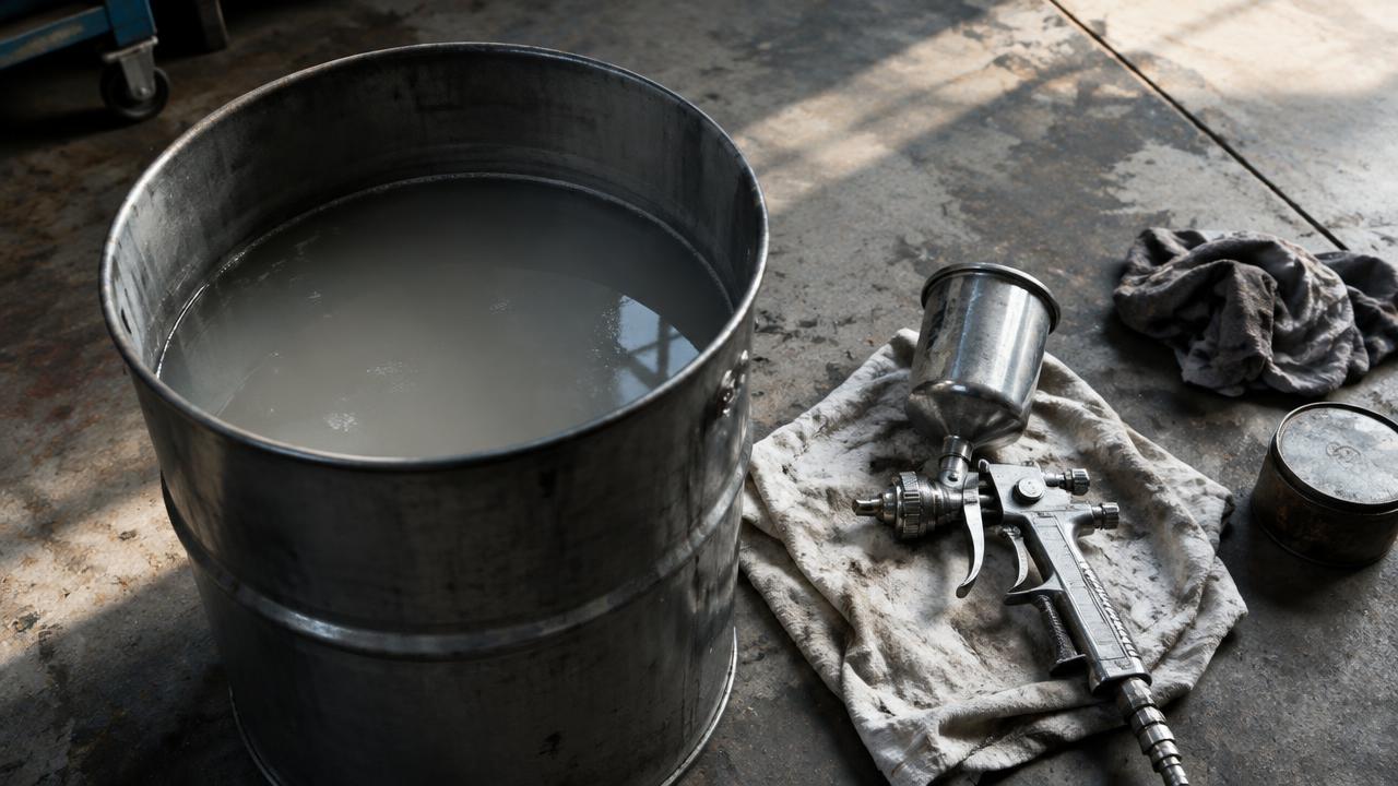 Paint thinner and gun wash waste