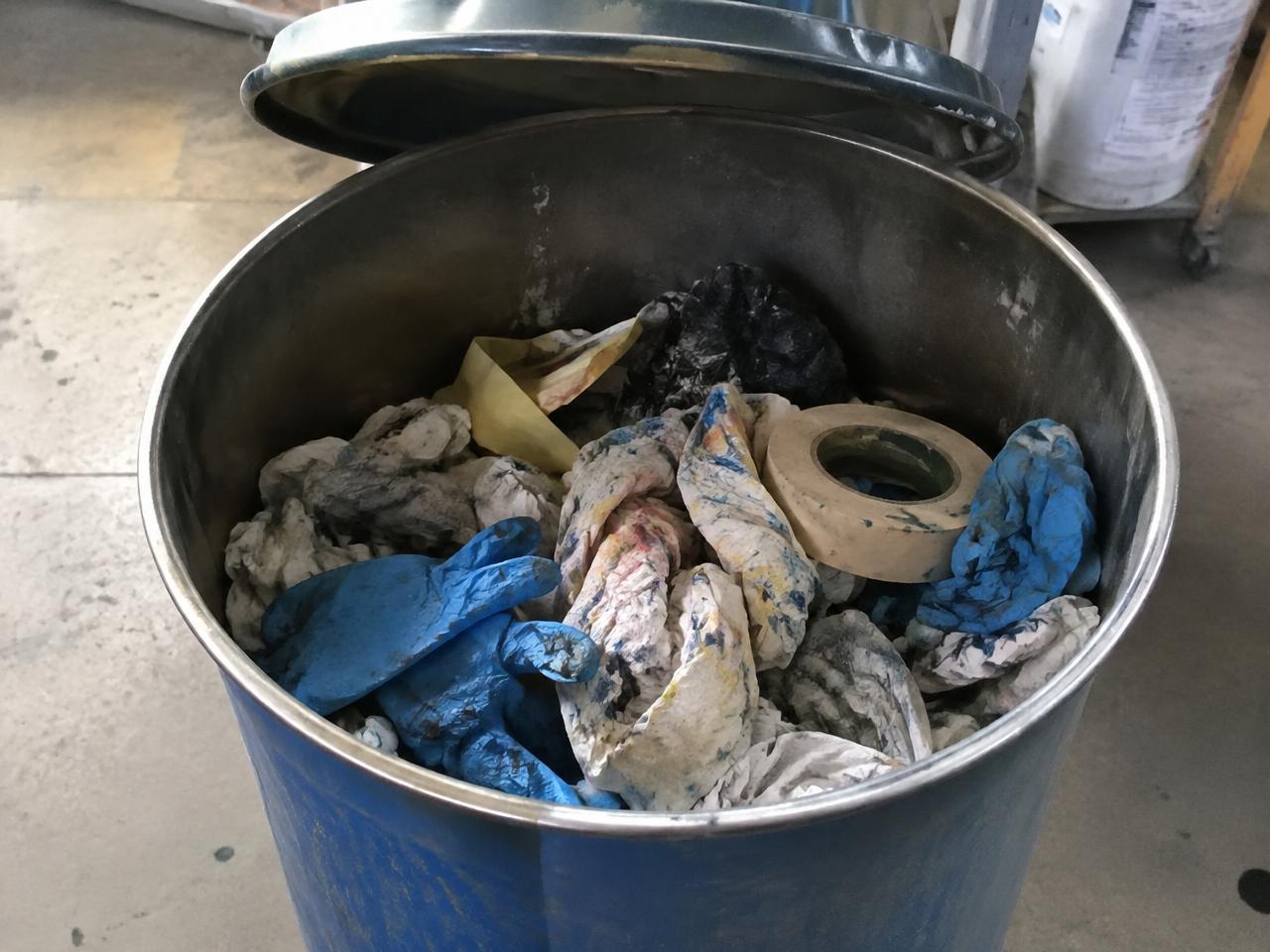 Contaminated paint waste disposal