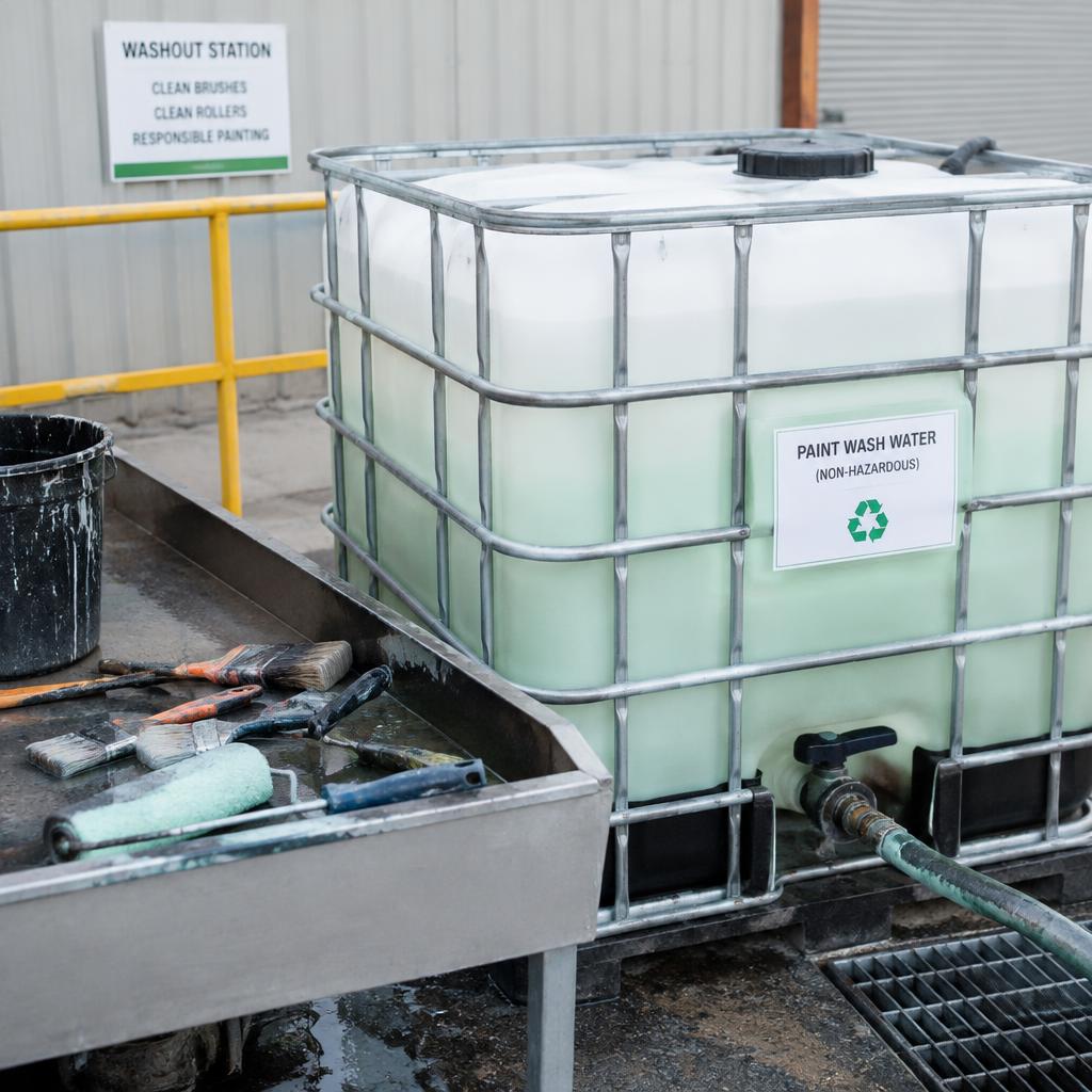 Paint wash water recycling