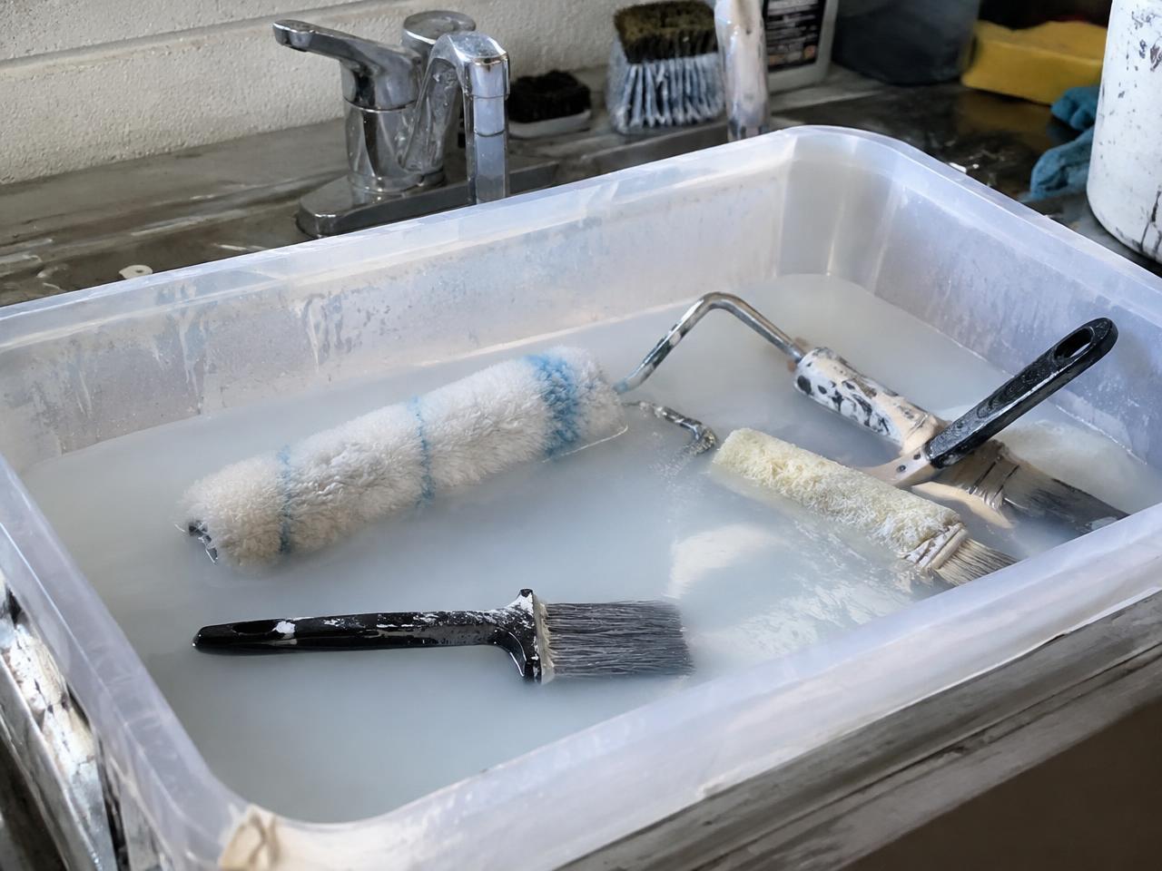 Paint wash water disposal