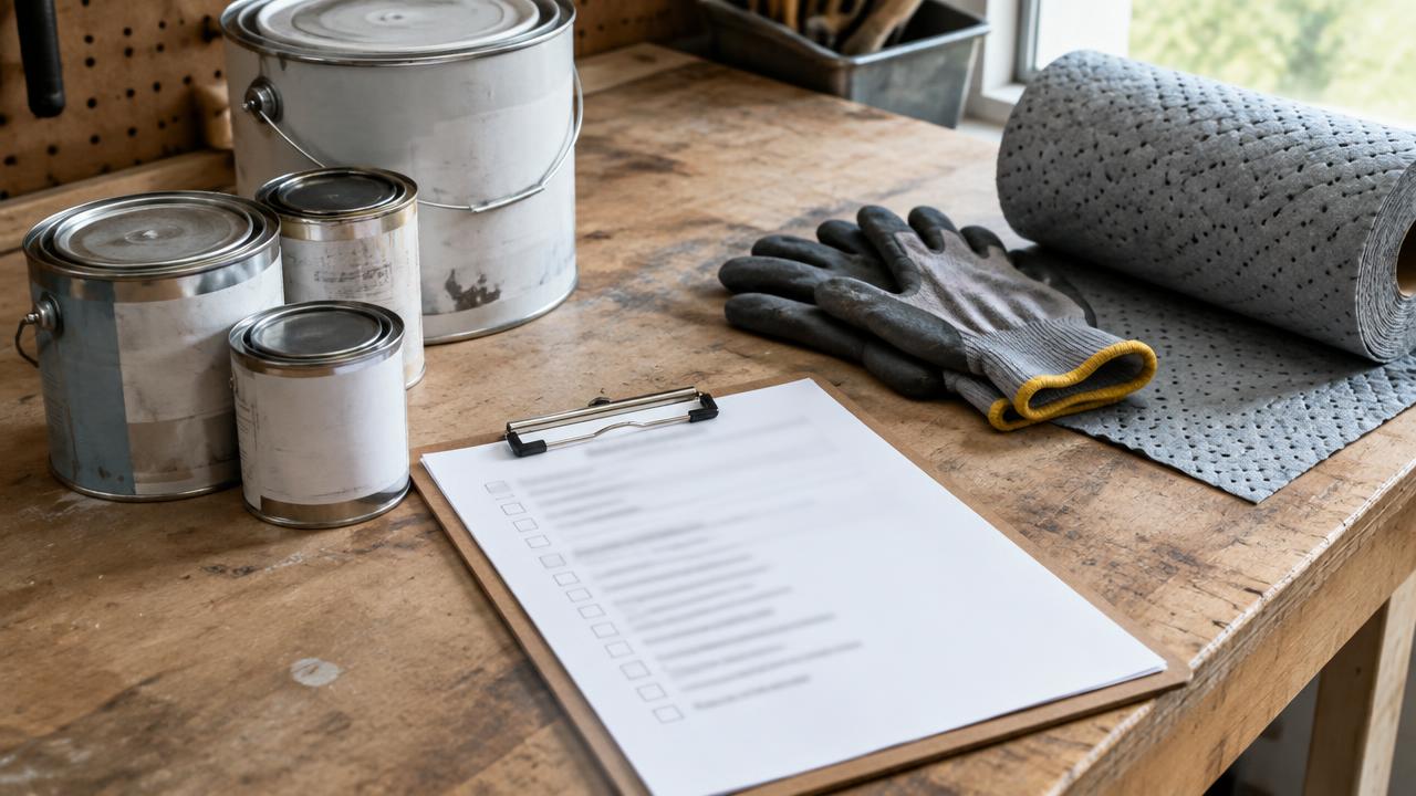Paint waste collection checklist