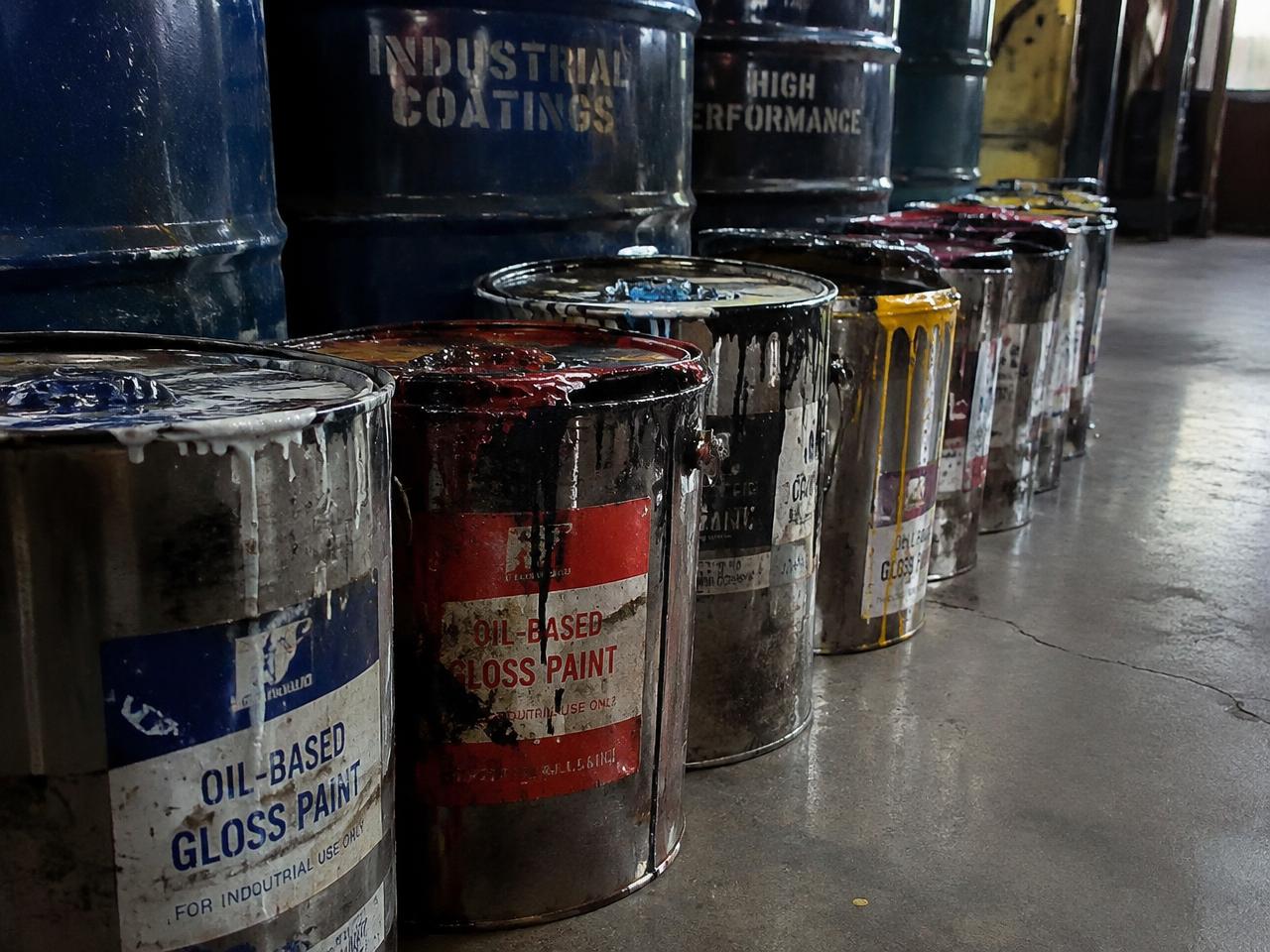 Solvent based paint disposal